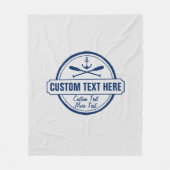Custom Lake, Beach House & Boat Nautical Anchor Fleecedecke (Vorderseite)