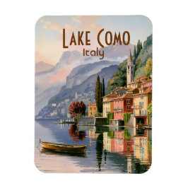 Custom Lake Como Italy Vintage Watercolor Travel Magnet