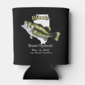Custom Lake/Date Illinois Bass Opener Dark Dosenkühler (Rückseite)