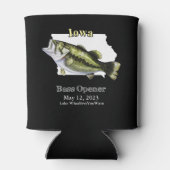 Custom Lake/Date Iowa Bass Opener Dark Can Cooler Dosenkühler (Rückseite)