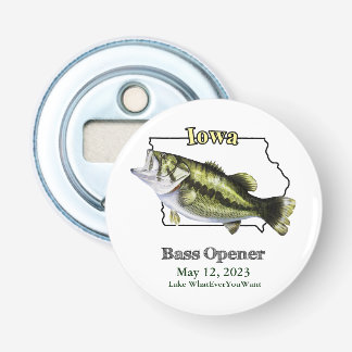 Custom Lake/Date Iowa Bass Opener Flaschenöffner