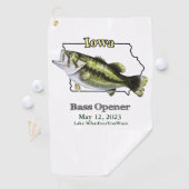 Custom Lake/Date Iowa Bass Opener Handtuch (Insitu)