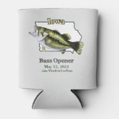 Custom Lake/Date Iowa Bass Opener Light Dosenkühler (Vorderseite)
