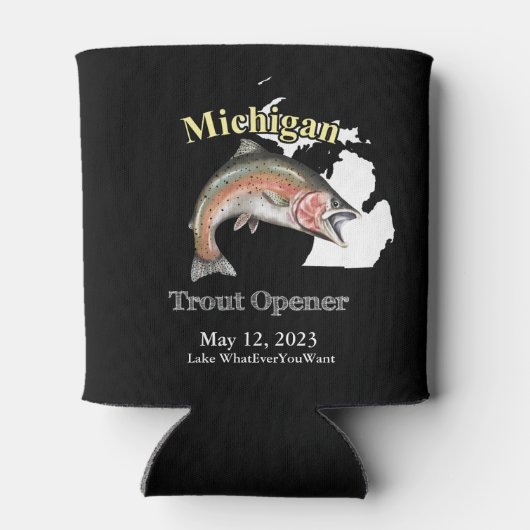 Custom Lake/Date Michigan Foreut Opener Dark Dosenkühler (Rückseite)