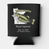 Custom Lake/Date Minnesota Bass Opener Dark Dosenkühler (Vorderseite)