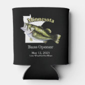 Custom Lake/Date Minnesota Bass Opener Dark Dosenkühler (Rückseite)