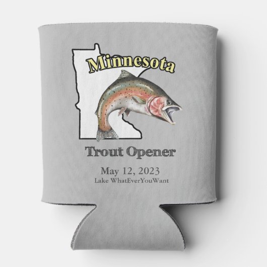 Custom Lake/Date Minnesota Forelle Opening Light Dosenkühler (Rückseite)