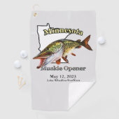 Custom Lake/Date Minnesota Muskie Handtuch (Insitu)