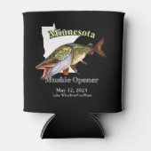 Custom Lake/Date Minnesota Muskie Opener Dark Dosenkühler (Vorderseite)