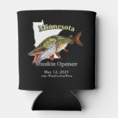 Custom Lake/Date Minnesota Muskie Opener Dark Dosenkühler (Rückseite)