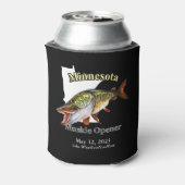 Custom Lake/Date Minnesota Muskie Opener Dark Dosenkühler (Kanne Rückseite)