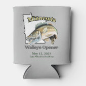 Custom Lake/Date Minnesota Walleye Opener Dosenkühler (Vorderseite)