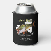 Custom Lake/Date New York Muskie Opener Dark Dosenkühler (Kanne Rückseite)