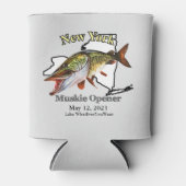 Custom Lake/Date New York Muskie Opener Light Dosenkühler (Vorderseite)