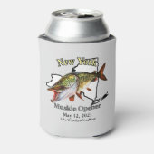 Custom Lake/Date New York Muskie Opener Light Dosenkühler (Kanne Rückseite)