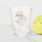 Custom Lake/Date New York Muskie Opener Schnapsglas (Rückseite)