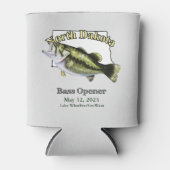Custom Lake/Date North Dakota Bass Opener Light Dosenkühler (Vorderseite)