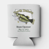 Custom Lake/Date North Dakota Bass Opener Light Dosenkühler (Rückseite)