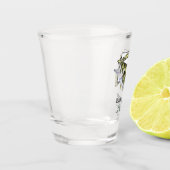 Custom Lake/Date North Dakota Bass Opener Schnapsglas (Links)