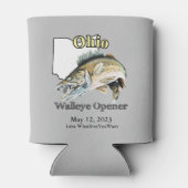 Custom Lake/Date Ohio Walleye Opener Light Dosenkühler (Rückseite)
