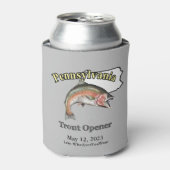 Custom Lake/Date Pennsylvania Trout Opener Light Dosenkühler (Kanne Vorderseite)