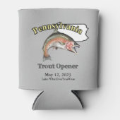 Custom Lake/Date Pennsylvania Trout Opener Light Dosenkühler (Vorderseite)