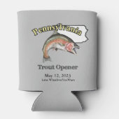 Custom Lake/Date Pennsylvania Trout Opener Light Dosenkühler (Rückseite)