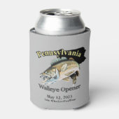 Custom Lake/Date Pennsylvania Walleye Opener Light Dosenkühler (Kanne Vorderseite)