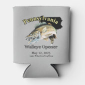 Custom Lake/Date Pennsylvania Walleye Opener Light Dosenkühler (Vorderseite)
