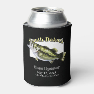 Custom Lake/Date South Dakota Bass Opener Dark Dosenkühler