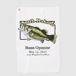 Custom Lake/Date South Dakota Basshandtuch Golfhandtuch