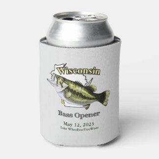 Custom Lake/Date Wisconsin Bass Opener Light Dosenkühler