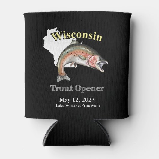 Custom Lake/Date Wisconsin Foreut Opener Dark Dosenkühler (Vorderseite)