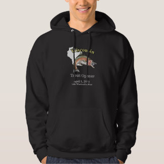 Custom Lake/Date Wisconsin Foreut Opener Dark Hoodie