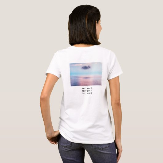 Custom Lake Life Sunset Minimalistisch Modernes Fo T-Shirt (Schwarz voll)