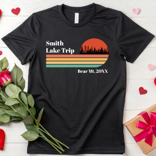 Custom Lake Trip Retro Familienurlaub Camping T-Shirt
