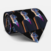 Custom Lama Anzug klassische schwarze Sonnenbrille Krawatte (Gerollt)