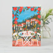 CUSTOM Landschaft Essen mit Blick auf die Kunst Menükarte (Stehend Vorderseite)