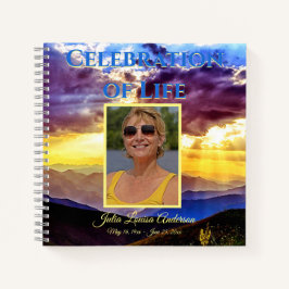 Custom Landschaftlich Funeral Guest Book Spiral No Notizblock