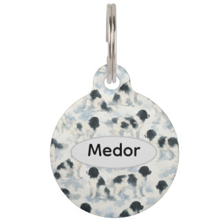 Custom Landseer Newfoundland dog watercolor  Haustiermarke