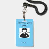 CUSTOM LAPEL LANYARD NAME TAGS AUSWEIS (Vorderseite mit Lanyard)