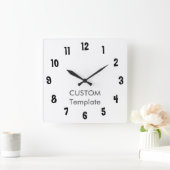Custom Large 10,75" Square Wall Clock BIG LIMBO Quadratische Wanduhr (Zuhause)