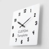 Custom Large 10,75" Square Wall Clock BIG LIMBO Quadratische Wanduhr (Winkel)