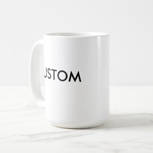 Custom Large 15oz Classic White Tasse (Vorderseite Links)