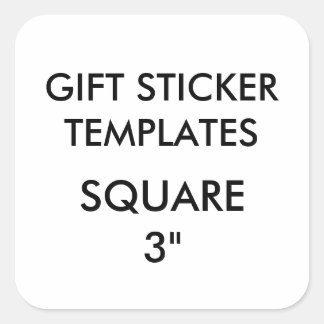 Custom LARGE 3" SQUARE Geschenkaufkleber Vorlage Quadratischer Aufkleber