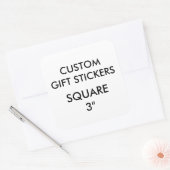 Custom LARGE 3" SQUARE Geschenkaufkleber Vorlage Quadratischer Aufkleber (Umschlag)