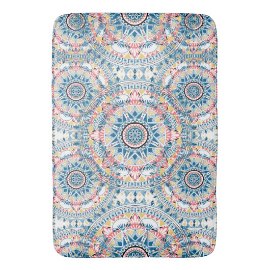 Custom Large Boho Gemustert Bath Mat Badematte (Vorderseite Vertikal)