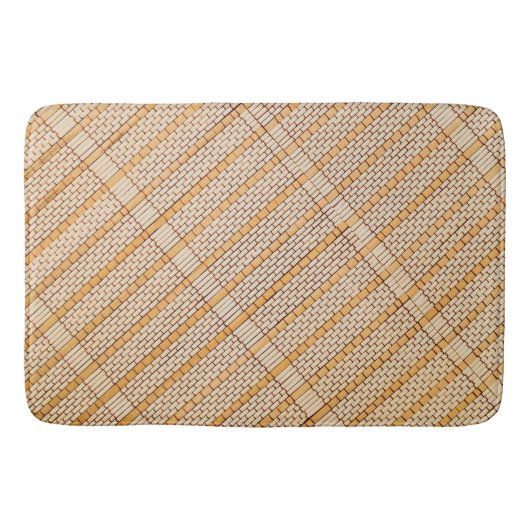 Custom Large Diagonal Bamboo Badematte (Vorderseite)
