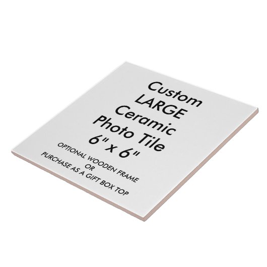 Custom Large Keramik Foto Tile 6" x 6" Fliese (Seite)