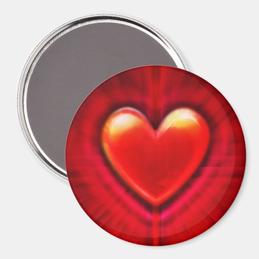 Custom Large Magnet Blut rotes Herz (Vorderseite/Rückseite)